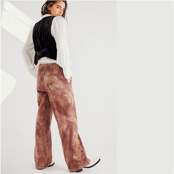 Free People Dream Bigger Low Slung Straight Pants Size 8 - Picture 3 of 6